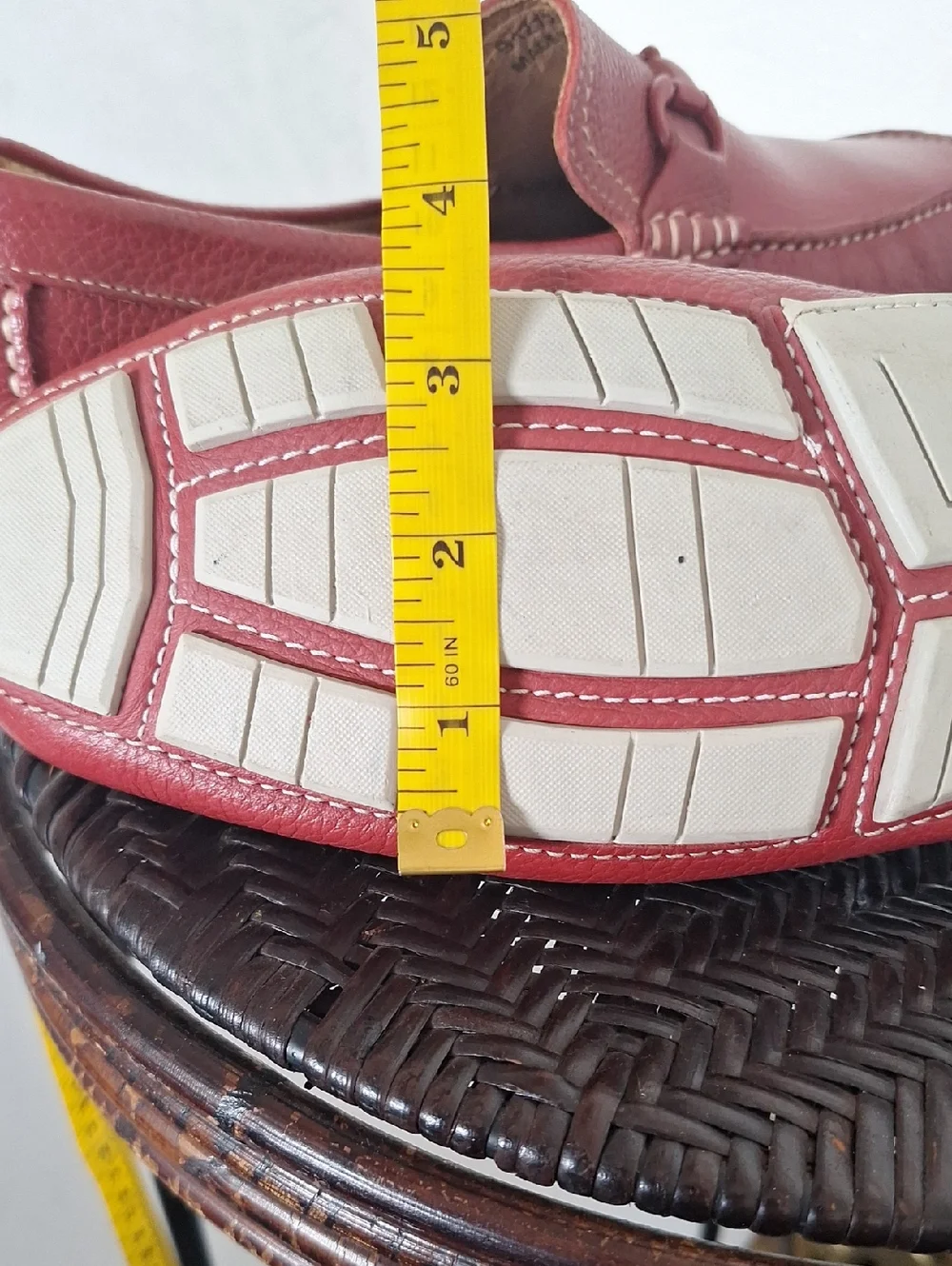Mikekonos Driving Loafers Brazil Leather Red Men 12 M